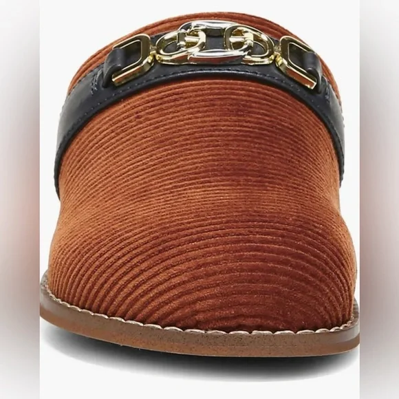 SAM EDELMAN KID’S JUNEY CLOG GIRLS SLIP-ON LOAFERS GOLD ACCENT BROWN COLOR 2 M - Picture 3 of 10